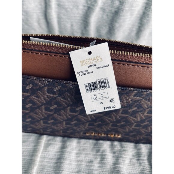 NWT Michael Kors Empire  Signature Logo Convertible Crossbody Bag & Card Case - Picture 13 of 14